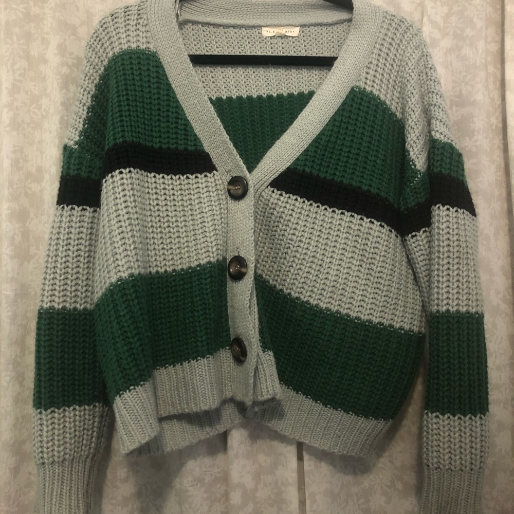 LA Hearts striped cardigan oversized sweater